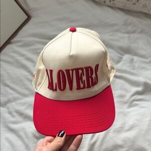 Lovesick Red and Cream Cap